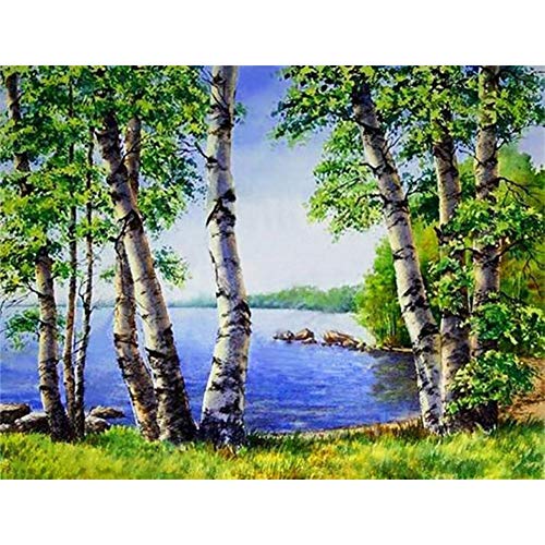 Broderie diamant 5D complet arbre cristal point de croix 70x90cm - 2