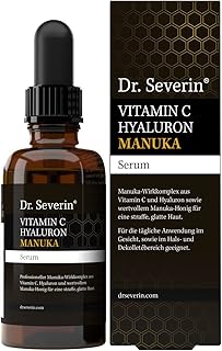 Dr. Severin® Manuka Vitamin C Hyaluron Serum I mit Manuka aus Neuseeland I Anti-Falten-Boost I hohe Hautverträglichkeit I Tag- und Nachtpflege für alle Hauttypen I Brightening-Effekt I 50 ml