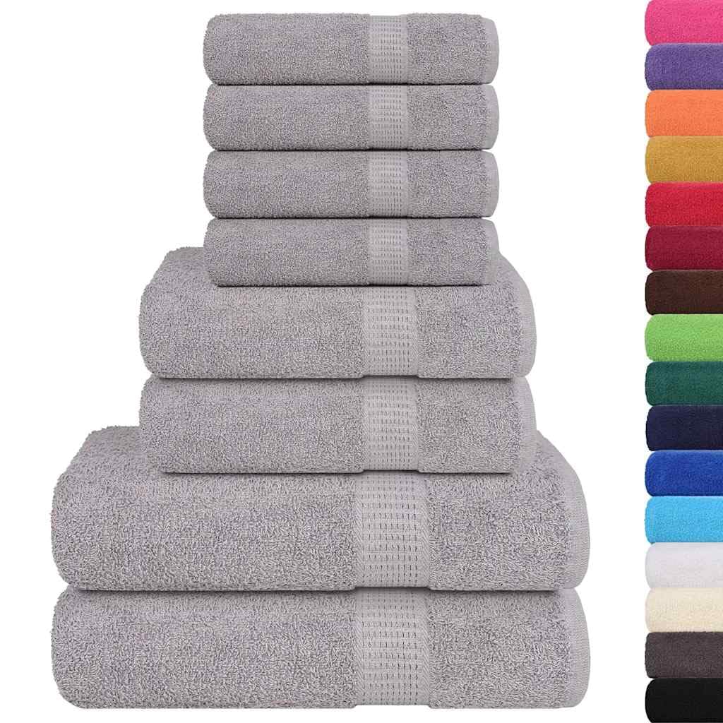 Frogn - Juego de toallas de baño (8 unidades, 360 g/m²), color gris