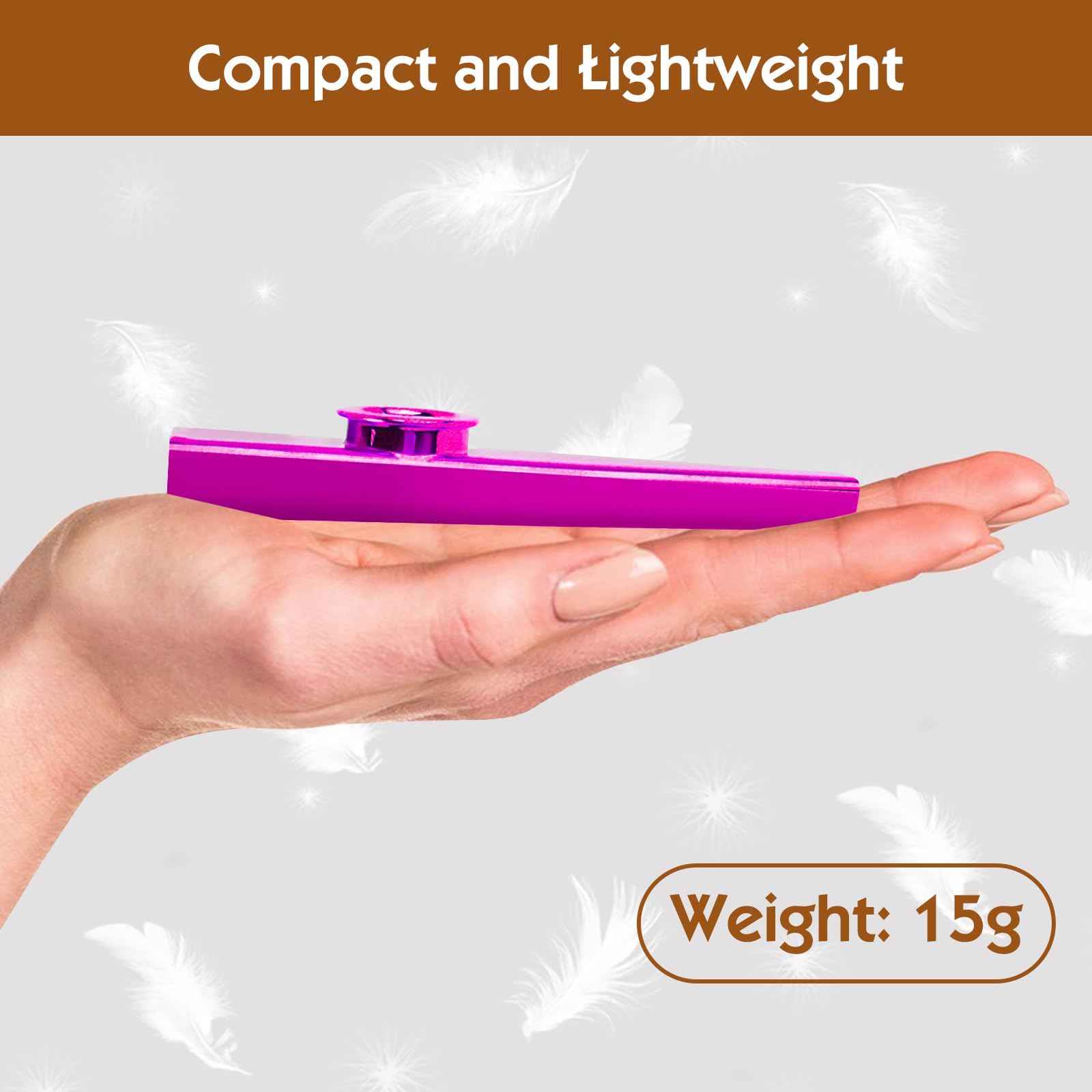 6 Pezzi Colorato Kazoo Instrument, Kazoo Strumento Musicale Professionale per Adulti, Amanti Musicali (Blu, Rosso, Verde, Oro, Viola, Argento)