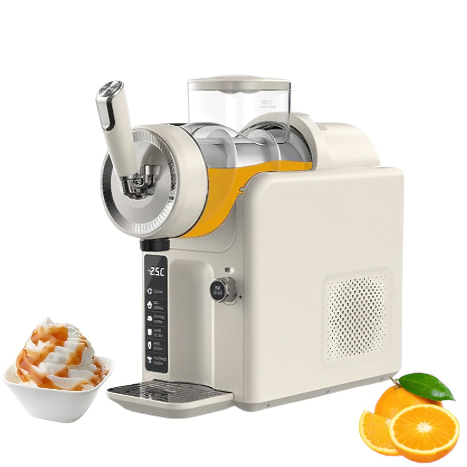 KJZQXYX Slushie Machine,Ice Cream & Smoothie Machine,Cold Drink Dispenser,with Drops To 0° In 30 Seconds,for Margaritas, Frappés (B)