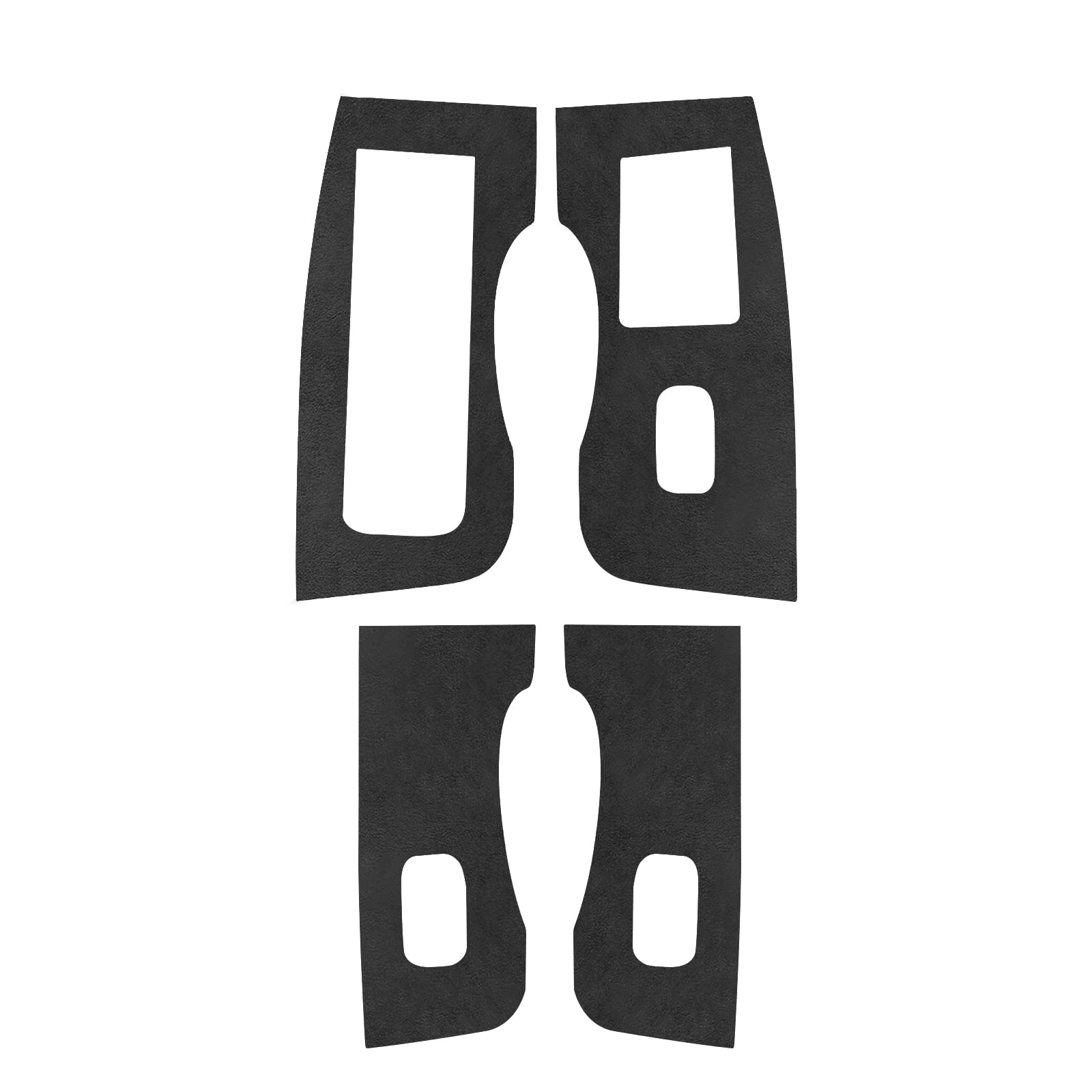 AlfanxiWindow Switch Bring Trim Alcantara Material Panel Door Open Button Decal Cover Compatible with Tesla Model Y/Model 3 (Black)