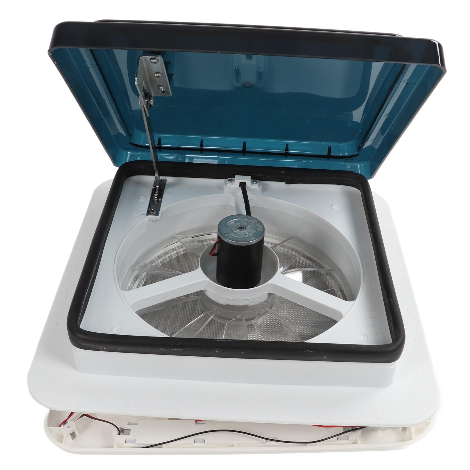 Tnfeeon Wentylator Dachowy Rv 12V 360x360mm Podwójny Wylot Wlotu Powietrza | 10 Ostrzy, Siatka Przeciw Owadom ze Stali Nierdzewnej, Silnik z Czystej Miedzi, do Jachtu z przyczepą kempingową i Autobusem