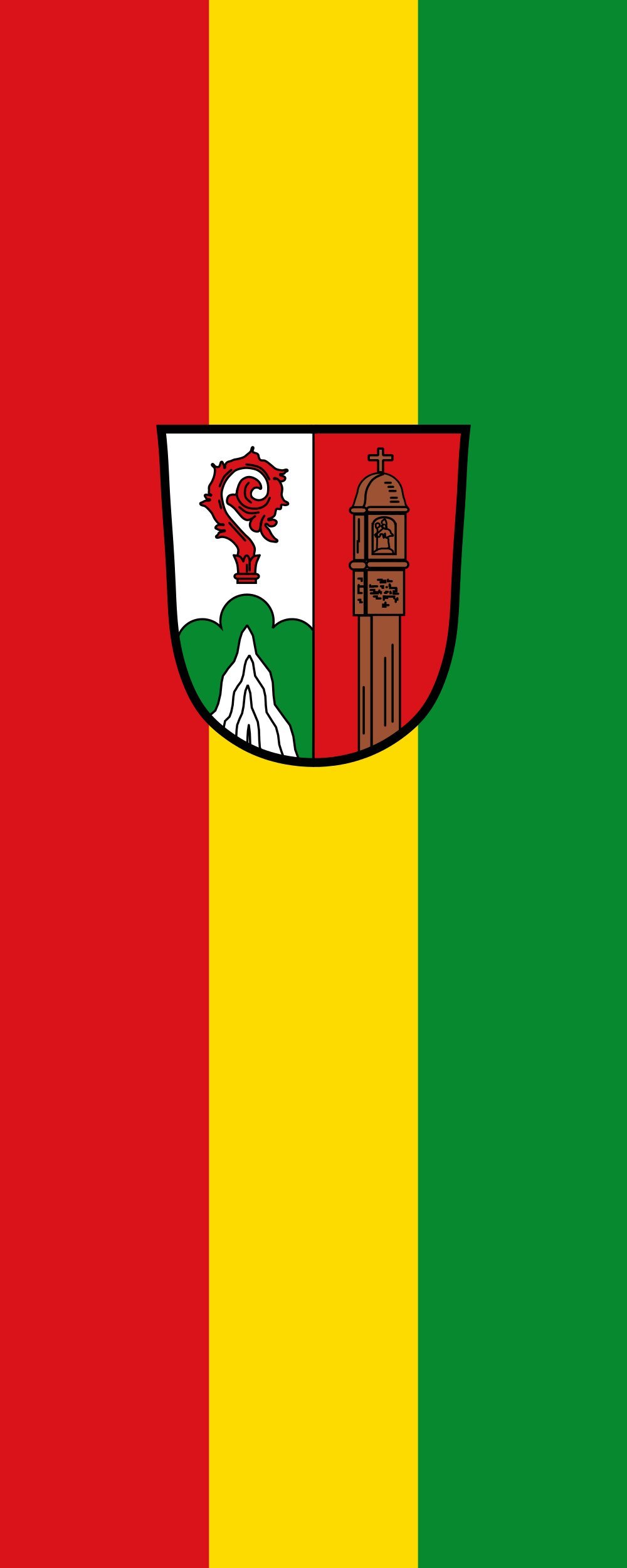 Drapeau Böhmfeld portrait de 3.5m² mesurant 300x120cm pour mât