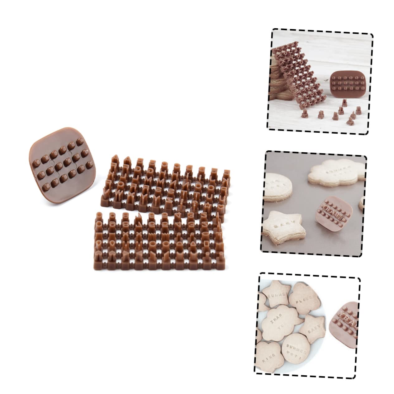 STOBOK 10juegos Sellos De Letras De Arcilla Polimérica Mini De Herramientas Diy Para Manualidades Para Decorar Galletas y Proyectos De Fondant Material Resistente y