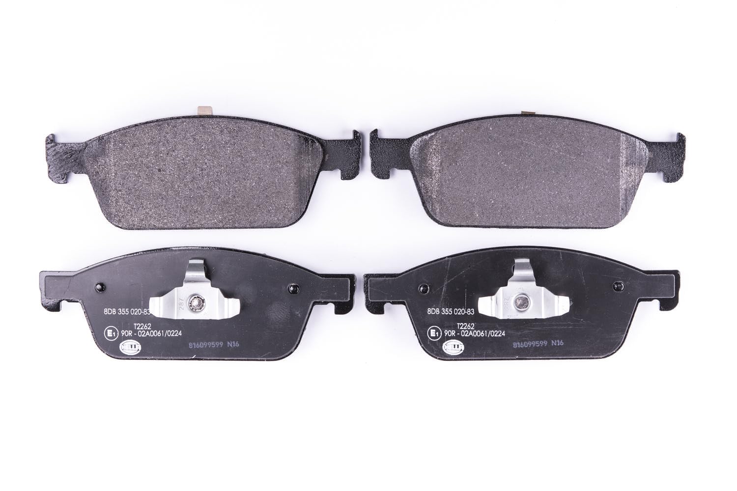 HELLA 8DB 355 020-831 Brake pad set - not prepared for wear indicator - T2262 - for e.g. FORD