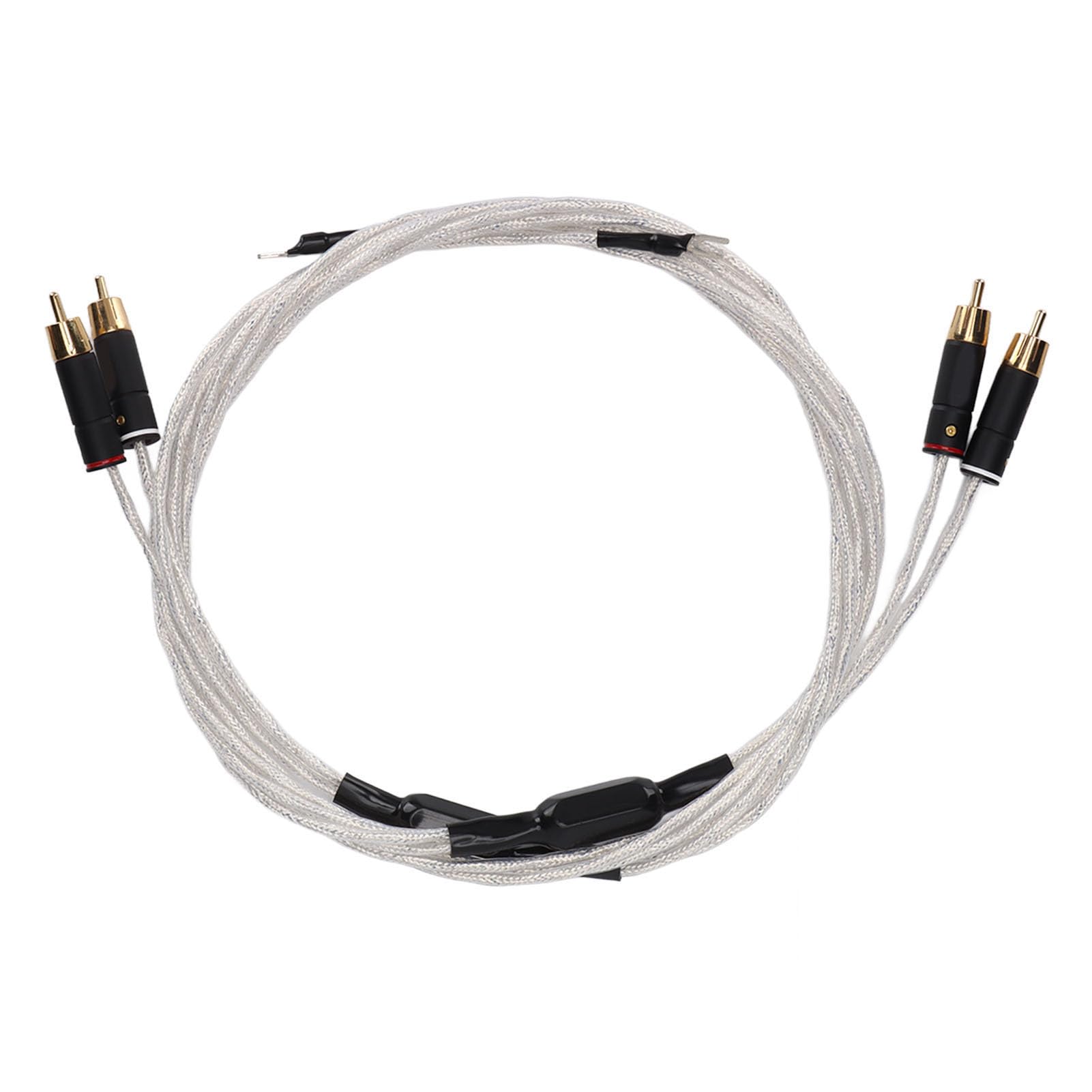 Cavo per Audiofili, Cavi Aux Stereo Placcati in Argento e Oro a Bassa capacità per Tablet con Altoparlanti HDTV (2M)