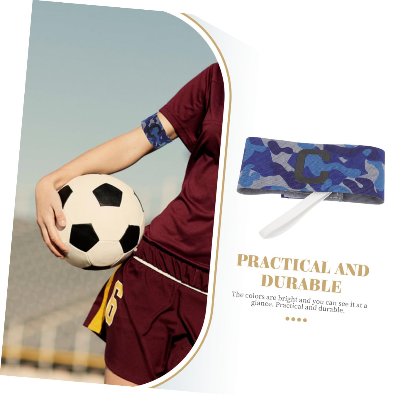 TOYANDONA Fascia da di Calcio Fascia da per Fasce Antibraccio Captain Armband Elastico Fascia Giovanile Fascia da Braccio Professionale Nylon