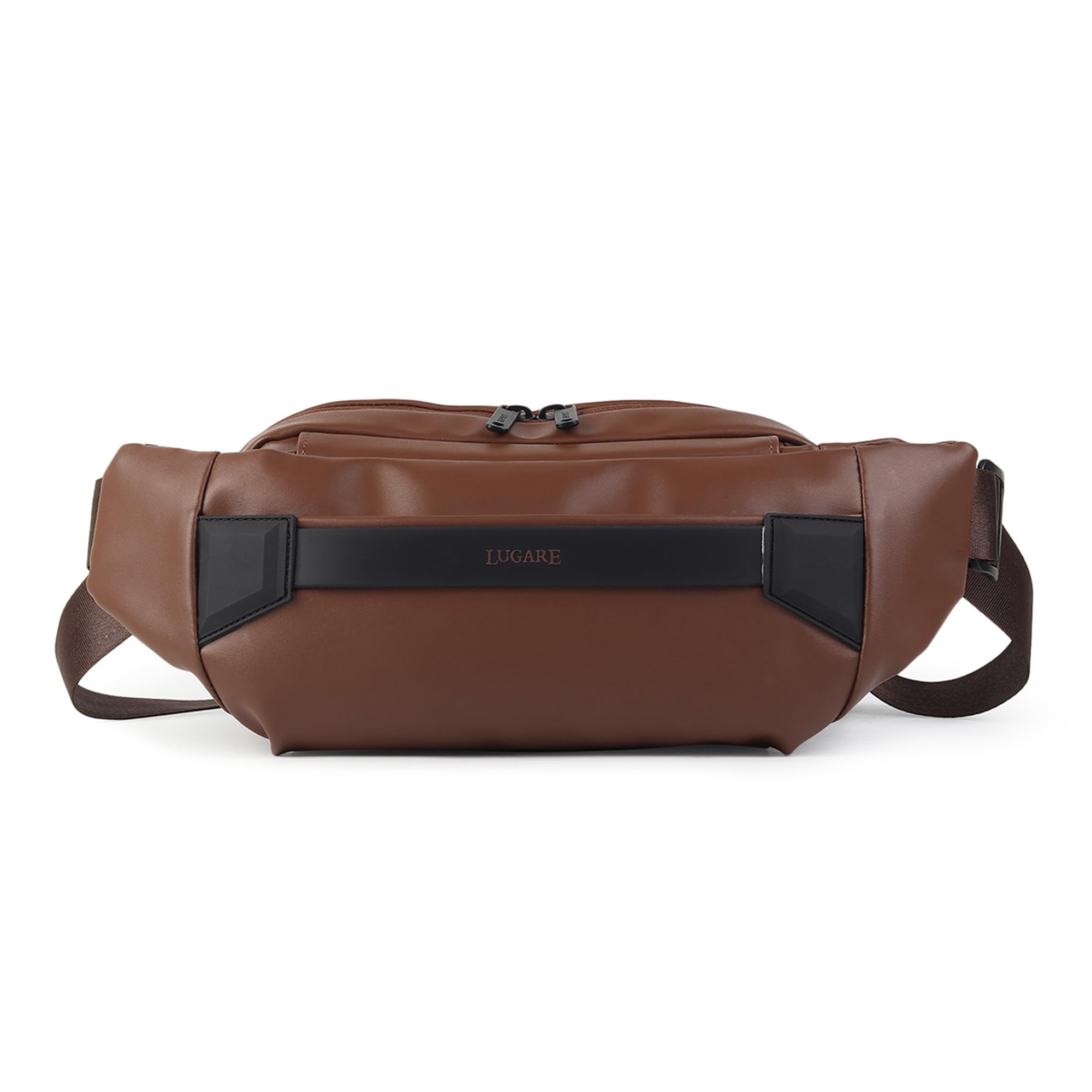 The Drift Mini Sling Bag Unisex – Cognac Terra | RFID Protection, Water-Resistant PU Leather | Crossbody Chest Waist Belt Fanny Pack | Daily, Casual, Biking & Travel | 1-Year Warranty (Brown)-image-30
