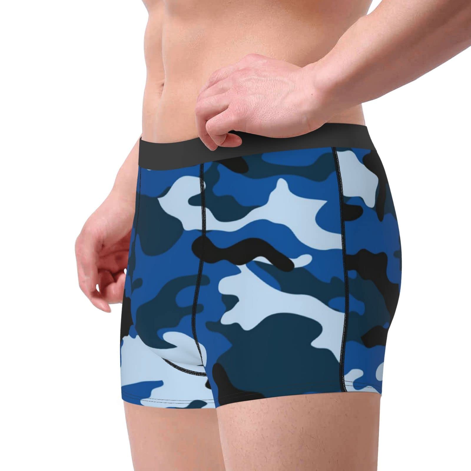 ブルー　カモフラ柄 Amazon.co.jp: ボクサーパンツ 迷彩柄 ブルーカモフラージュ
