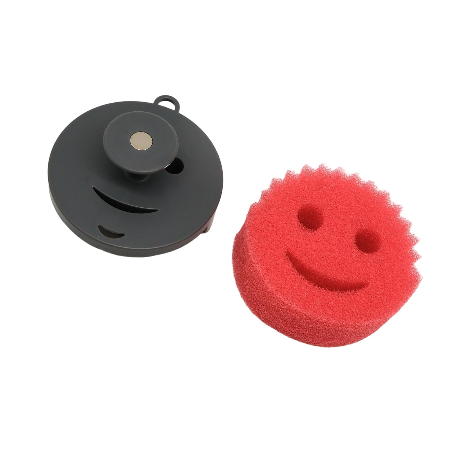 Oxxggkao E Smiles Fac Nonscratch Cleaning Sponges With High Grip Kitchen Spong For Sink Storag And Asy Access Spongiform Owner