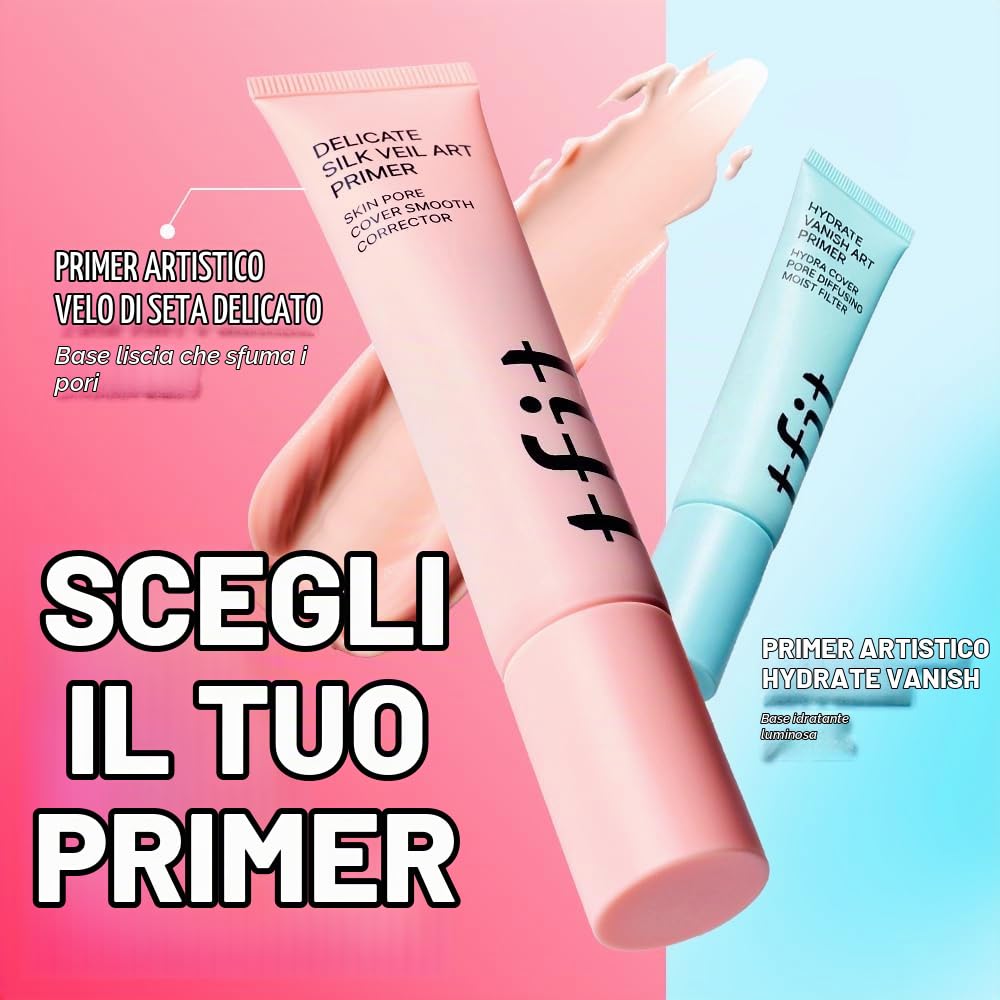 TFIT Delicato primer artistico per velo di seta - Trucco coreano, primer per trucco opaco senza pori per pelle grassa (leggero, idratante), riempitivo dei pori sfocati, 1,01 FL. Oz.