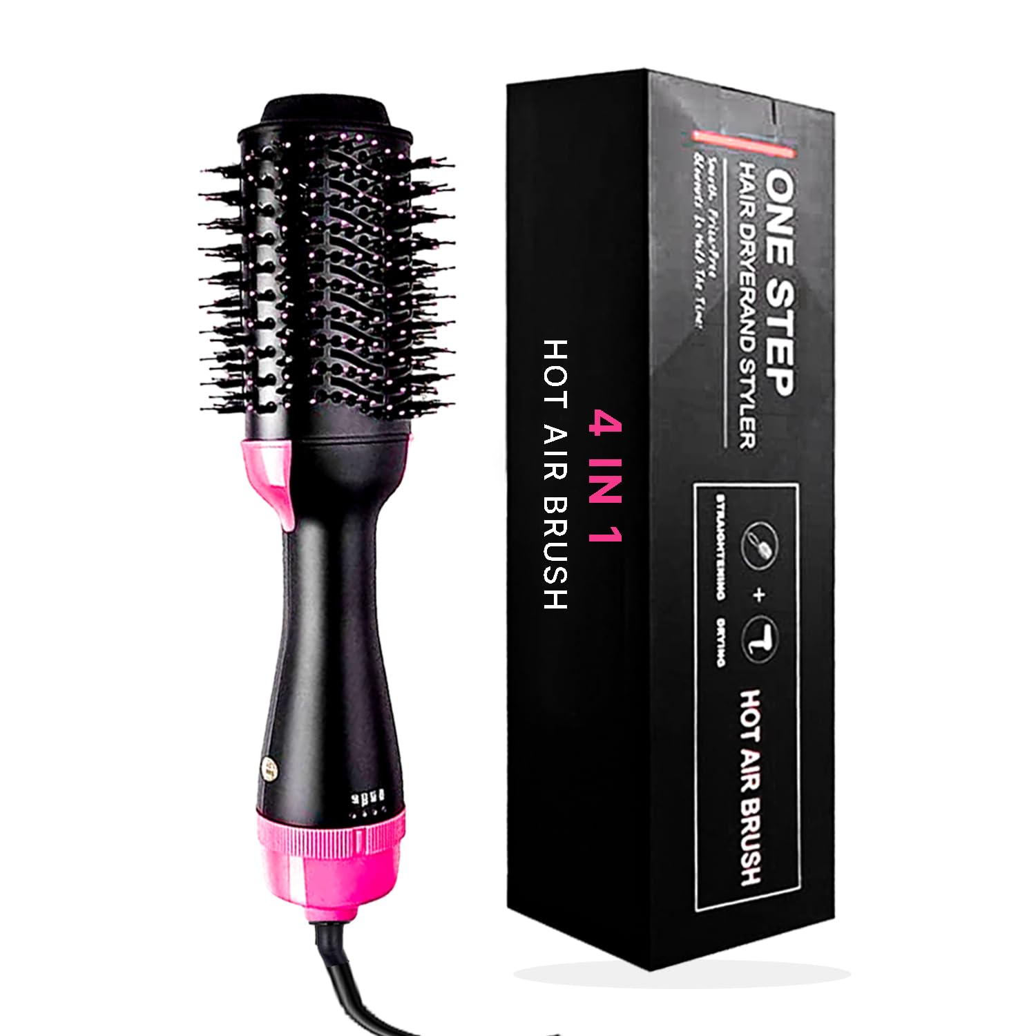 BRAHMANI VILLA One Step Hair Dryer and Volumizer, Hot Air Brush, 4 in 1 Styling Brush Styler, Negative Ion Hair Straightener Curler Brush for All Hairstyle Multicolour (1000 watts) BRAHMANI VILLA One Step Hair Dryer and Volumizer, Hot Air Brush, 4 in 1 Styling Brush Styler, Negative Ion Hair Straightener Curler Brush for All Hairstyle Multicolour (1000 watts)