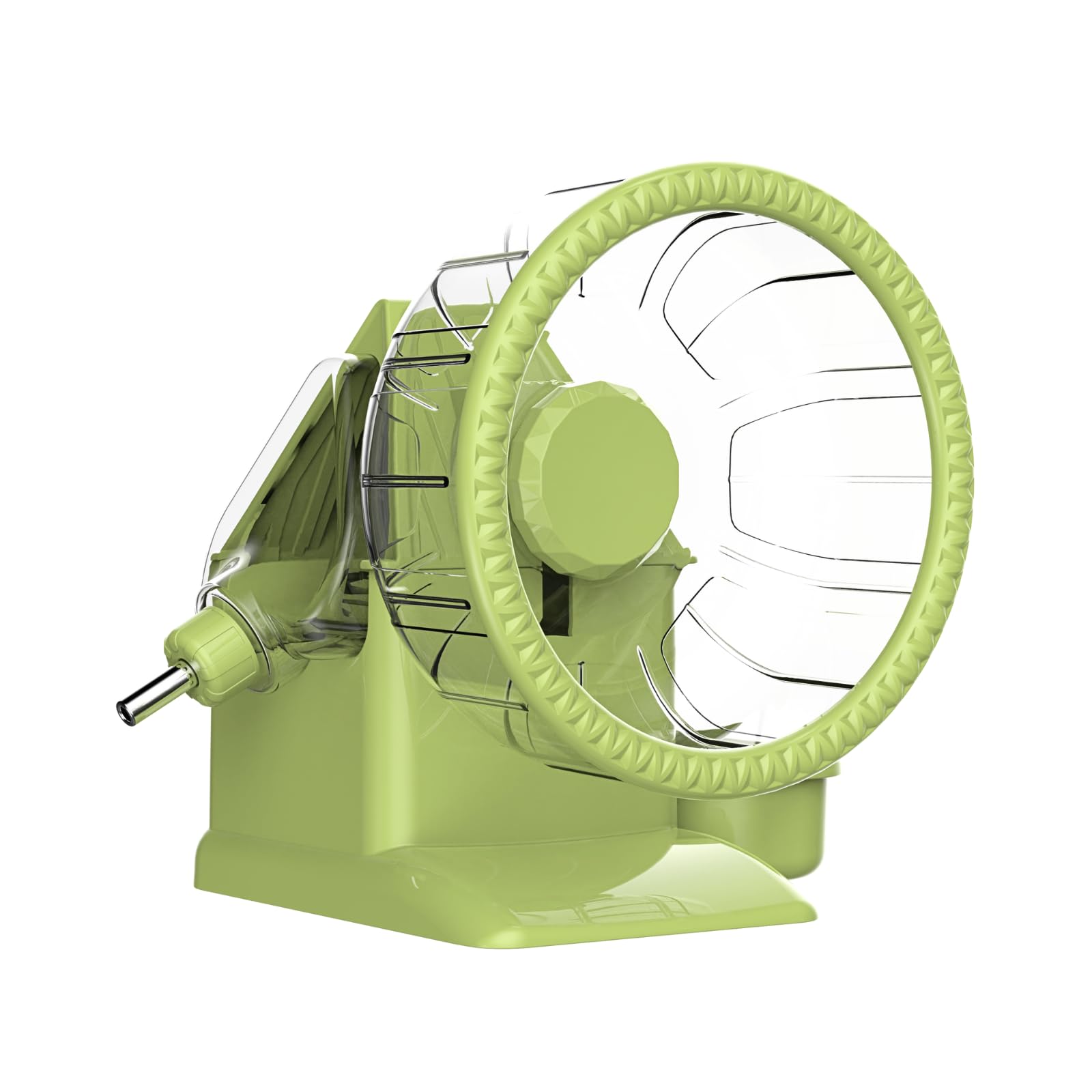 Rueda 4 en 1 para Hámster, Casa de Hámster con Rueda de Carreras, Cuenco de Comida, Botella de Agua y Escondite, Juguetes de Carreras y Ejercicio para Pequeños Animales (Verde, 16cm)