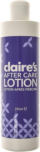 Claire's Ear Piercing Aftercare Lotion for New Piercings (280ml), Daily Care Piercing Cleaning Solution for Nose, Ears, Body, Dermatologist & Paediatrician Tested
