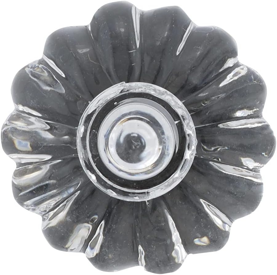 Richelieu BP4035AE11 Montreuil Collection Clear and Antique English Cabinet Knob 1 1/8 inch Round Drawer Knob, Eclectic Cabinet Door Knob for Kitchen, Bathroom, and Dresser, 1 Pack