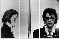Vista 5 de Elvis Presley Police Mugshot - Lienzo decorativo enmarcado hecho a mano, varios tamaños (36 x 24 pulgadas, marco negro moderno)