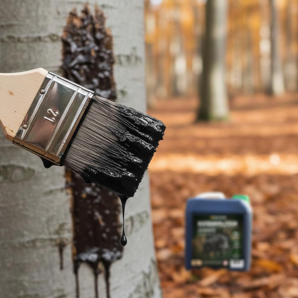 Agrarzone Catrame di Faggio 5 Litri - Attrattivo per Cinghiali & Cervi - Doppia Cottura & Concentrato - Resistente alle Intemperie - 100% Naturale