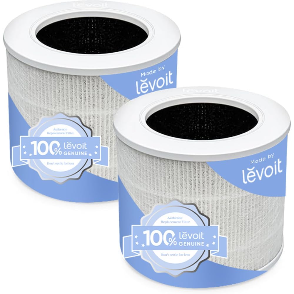 LEVOIT Ersatzfilter Luftfilter für Core 300S und Core 300 Luftreiniger, HEPA-filter, hocheffizienter Aktivkohlefilter und Vorfilter, gegen 99,97 Prozent Allergene Staub Pollen Rauch, Weiß, 2 pack