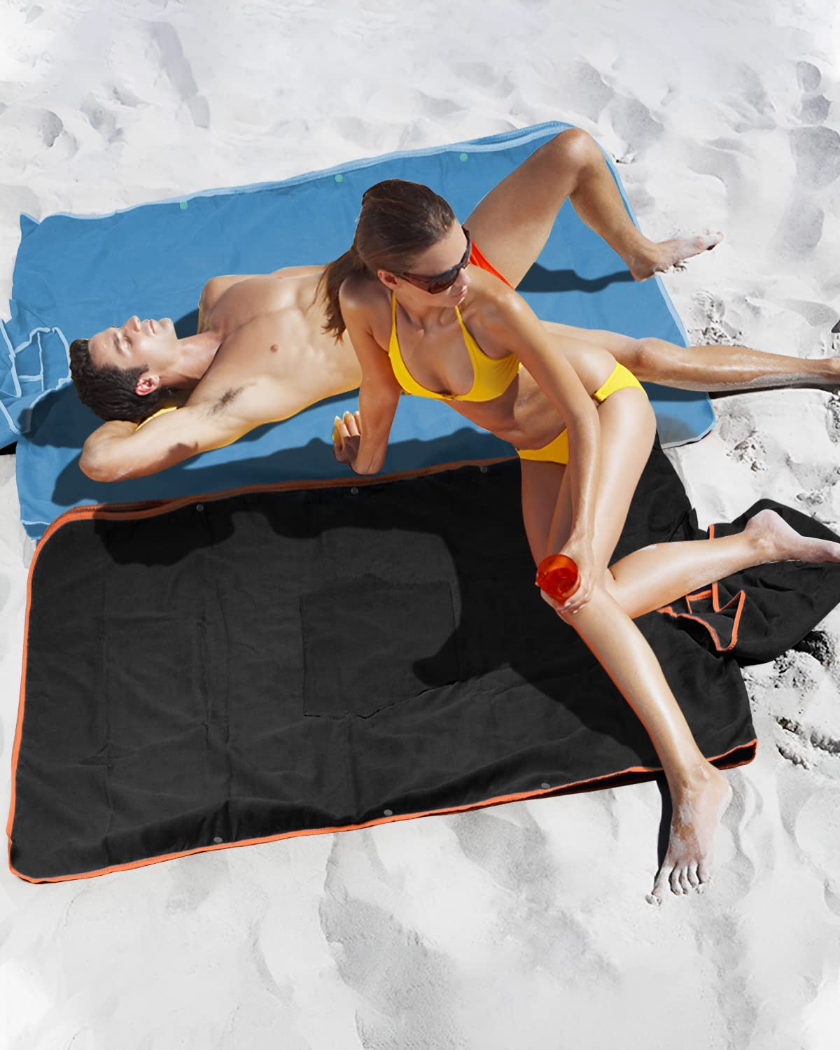 CHMMY Poncho Surf In Microfibra - Accappatoio Cambio Rapido Asciugatura, Blu - Foto 9