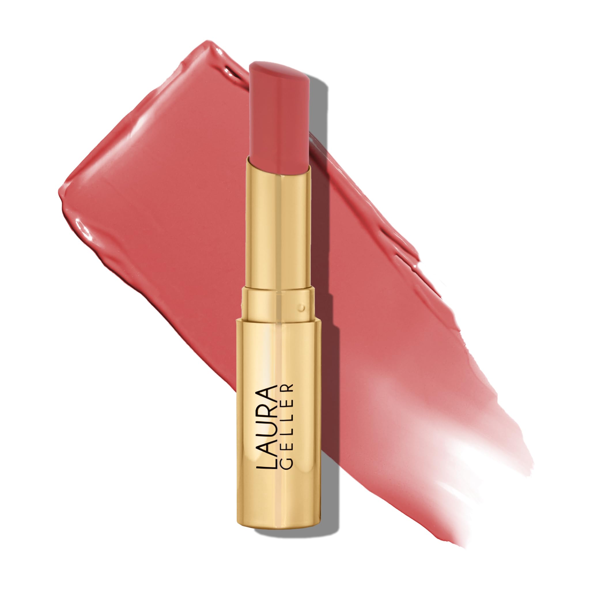 LAURA GELLER NEW YORK Jelly Balm Moisturizing Tinted Lip Balm - Just Peachy - Hydrating Vitamin E - Semi-Shine Finish