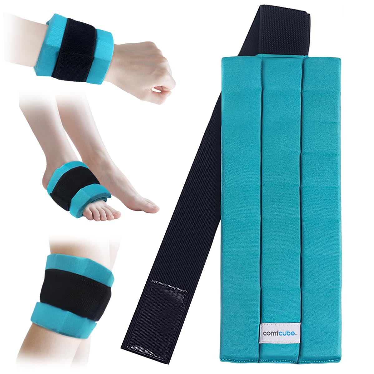 Ice Pack for Injuries, Reusable 2 Hours Long Lasting Flexible Cold Ice Pack Wrap for Swelling, Bruises, Sprain, Joint and Muscle Pain Relief, for Ankle, Wrist, Elbow & More Green