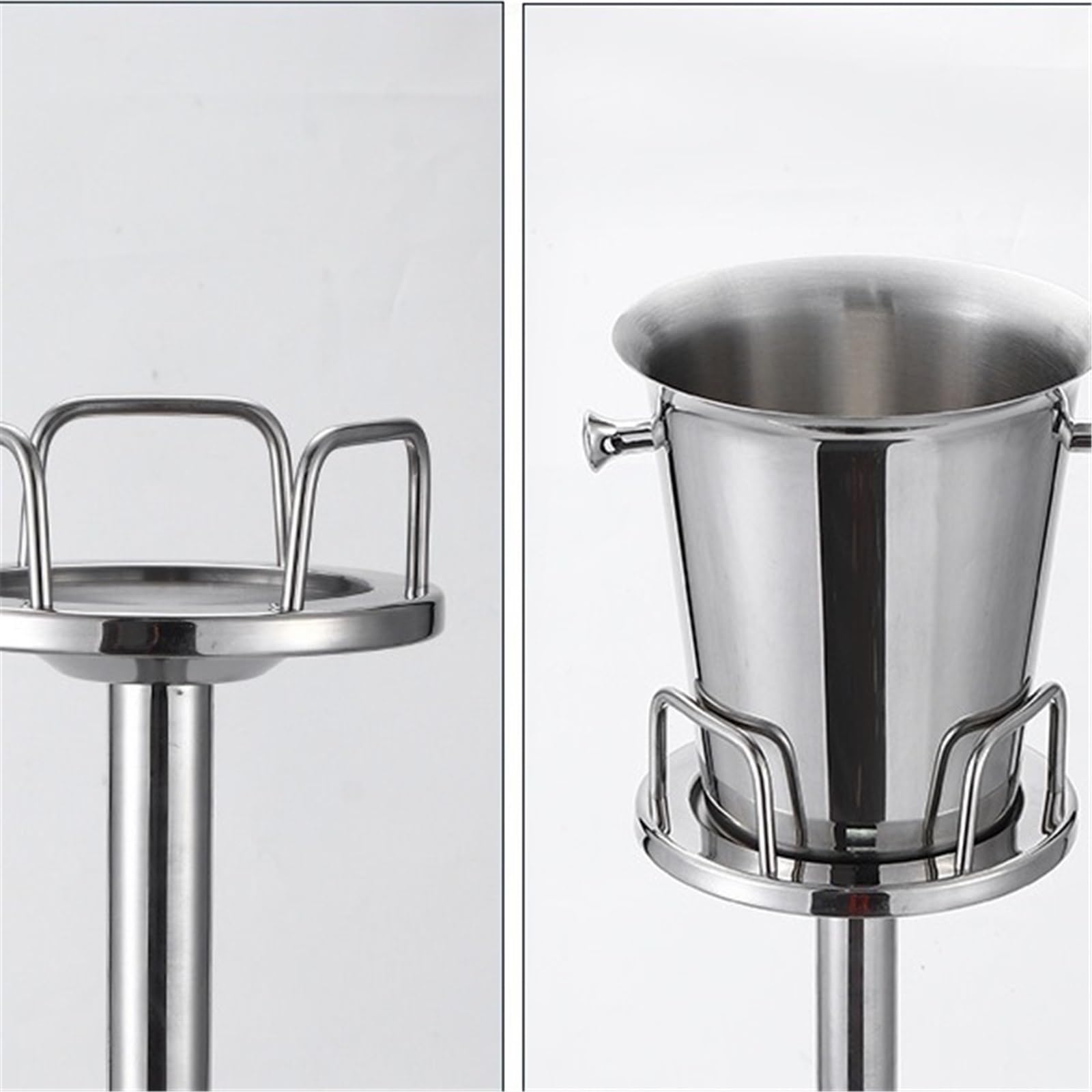 Cubo de Hielo Cubitera con Soporte de Acero Inoxidable for Cubitos Hielo, Ideal for Botellas Vino, champán o Cerveza Enfriador Vino | Rose gold