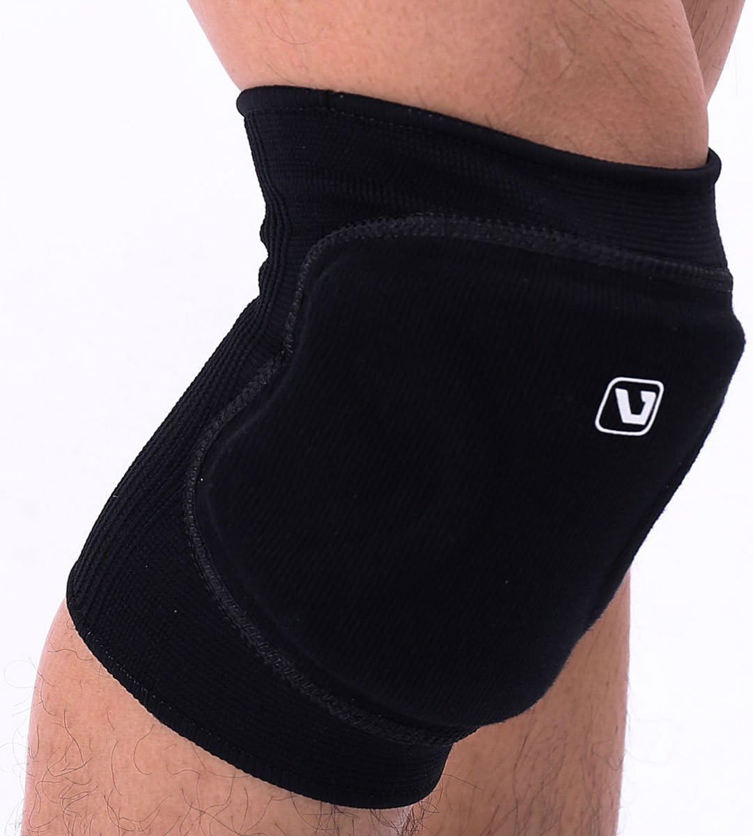 Knee Pad Brace, Knee Support Compression Wear with Protective Cap for Basketball Hiking Tennis and Golf Black LS5757 Small Size