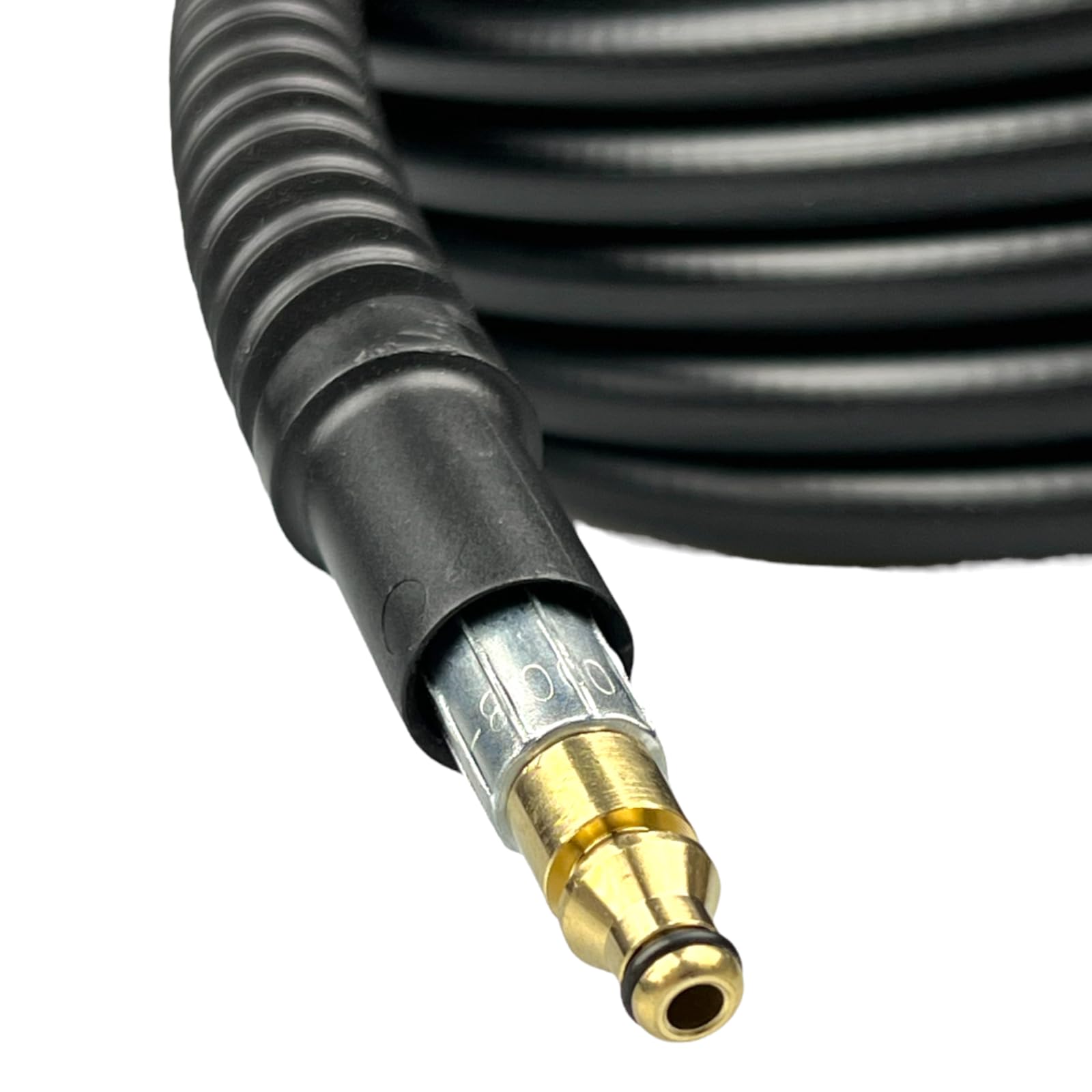 M&M Smartek wąż wysokociśnieniowy 30 m M22 Quick Connect do Nilfisk/Alto | Wzmocniony wąż wysokociśnieniowy z osłoną przeciw zagięciom; sprawdź złącza, ciśnienie, temperaturę i urządzenie.