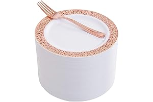 WDF Rose Gold Dessert Plates: Elegance at Your Fingertips