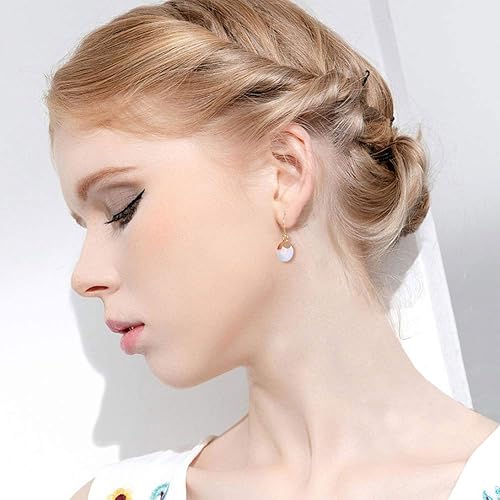 Miniatura 6 de DanLingJewelry - Juego de 20 colgantes de piedras preciosas ovaladas para hacer joyas (0.551 x 0.315 x 0.197 in)