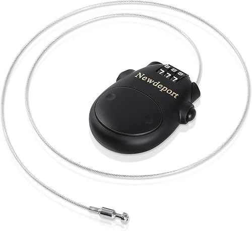 Newdeport Cerradura de cable cerraduras de bicicleta con combinaciones + cerradura de casco + cerradura de equipaje para bicicletas de necesidades