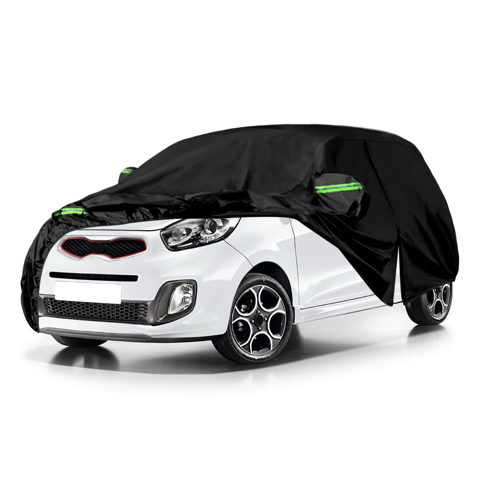 Couverture de Voiture Remplacement pour Kia Picanto 2003-2024, Bâche de Voiture Garage de Complet étanche Garage Complet Bandes Réfléchissantes PE