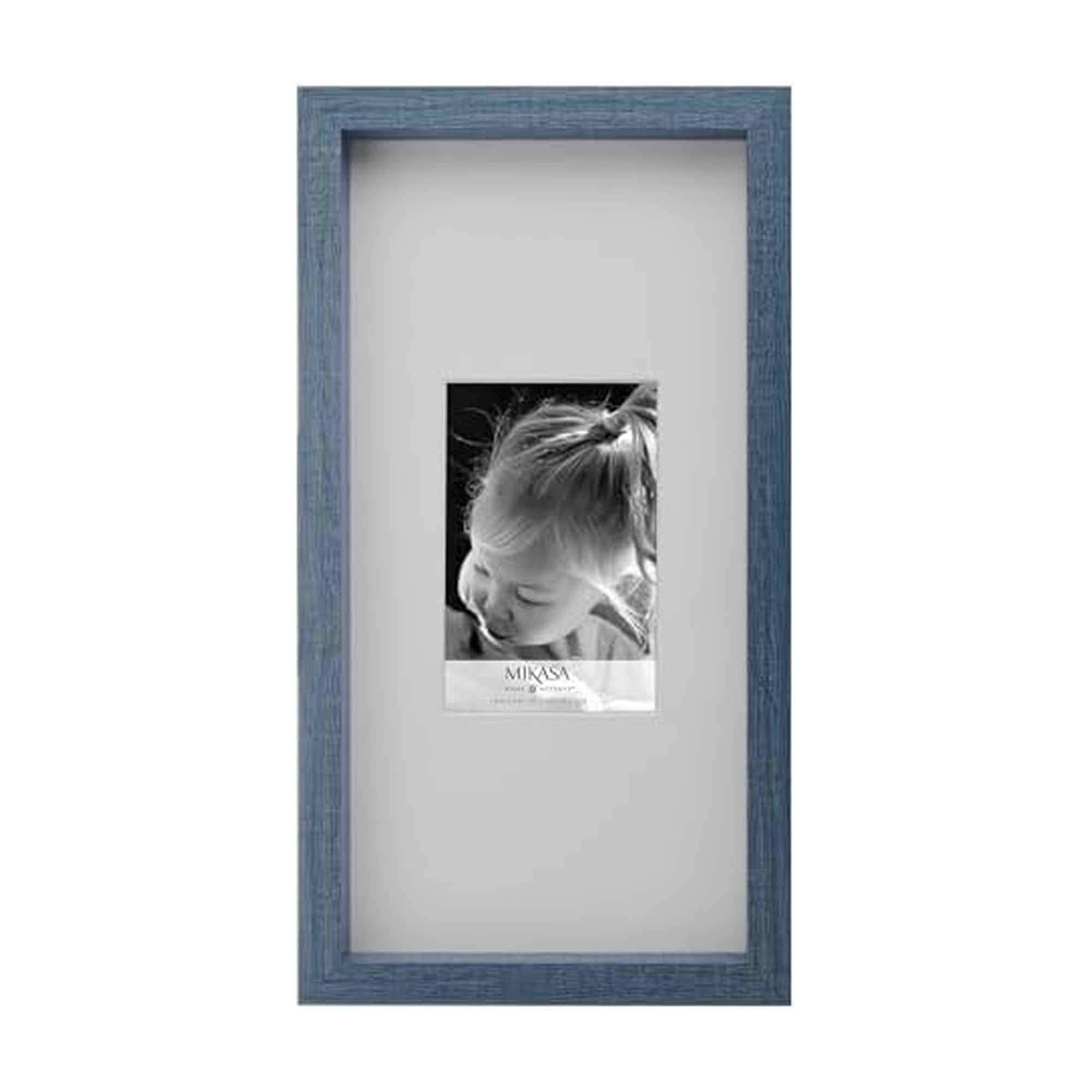 Amazon.com - Mikasa Navy Gallery Frame-7x14 Matted to 4x6, 8.03x1