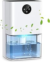 Deyagoo DY501 50oz Small Dehumidifier for Bedroom Bathroom RV Closet - Quiet 30dB Auto Shut-Off 7-Color Lights
