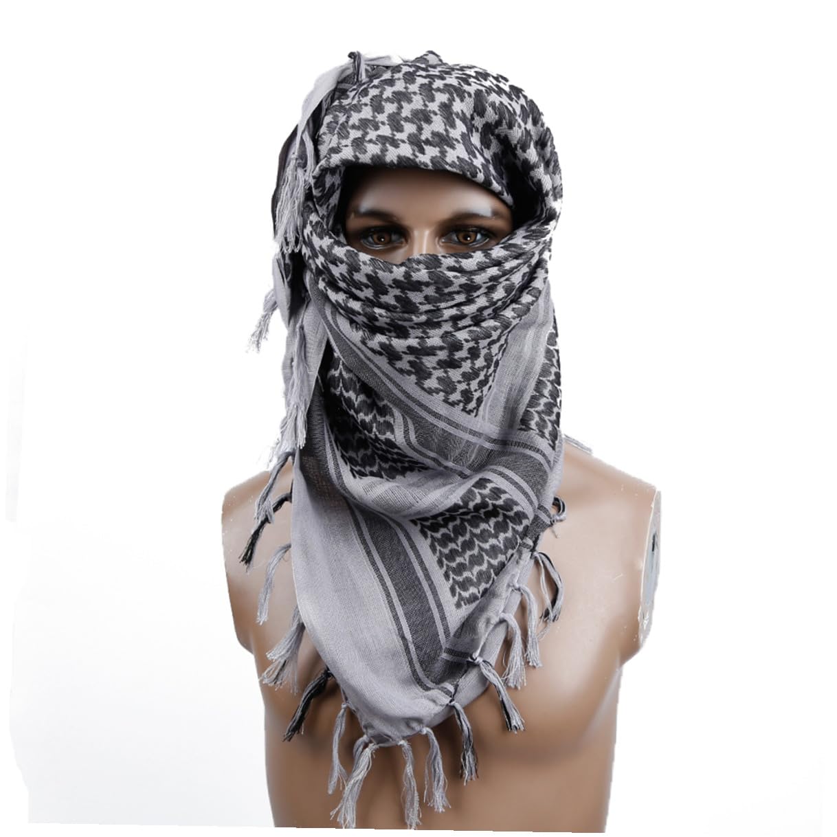 ifundom Sciarpa Tattica Militare Arab Style in Cotone Traspirante e Quadrata per Uomo, Scialle da Collo Autunnale per Attività Outdoor e Amanti Militari