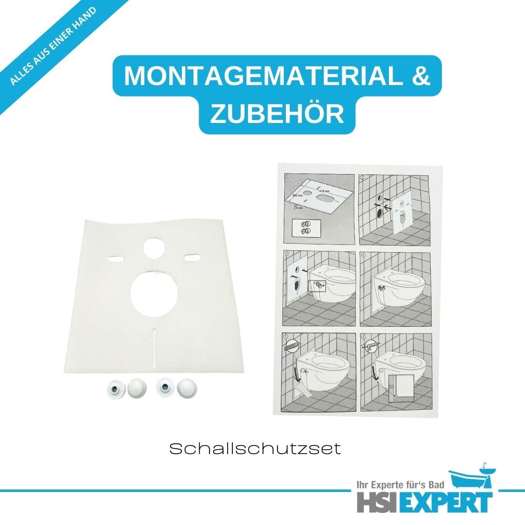 Geberit Duofix Vorwandelement, V&B Subway 2.0 spülrandlos, Beschichtung, Delta51, Kpl-Set, WC-Bürste Wandhängend