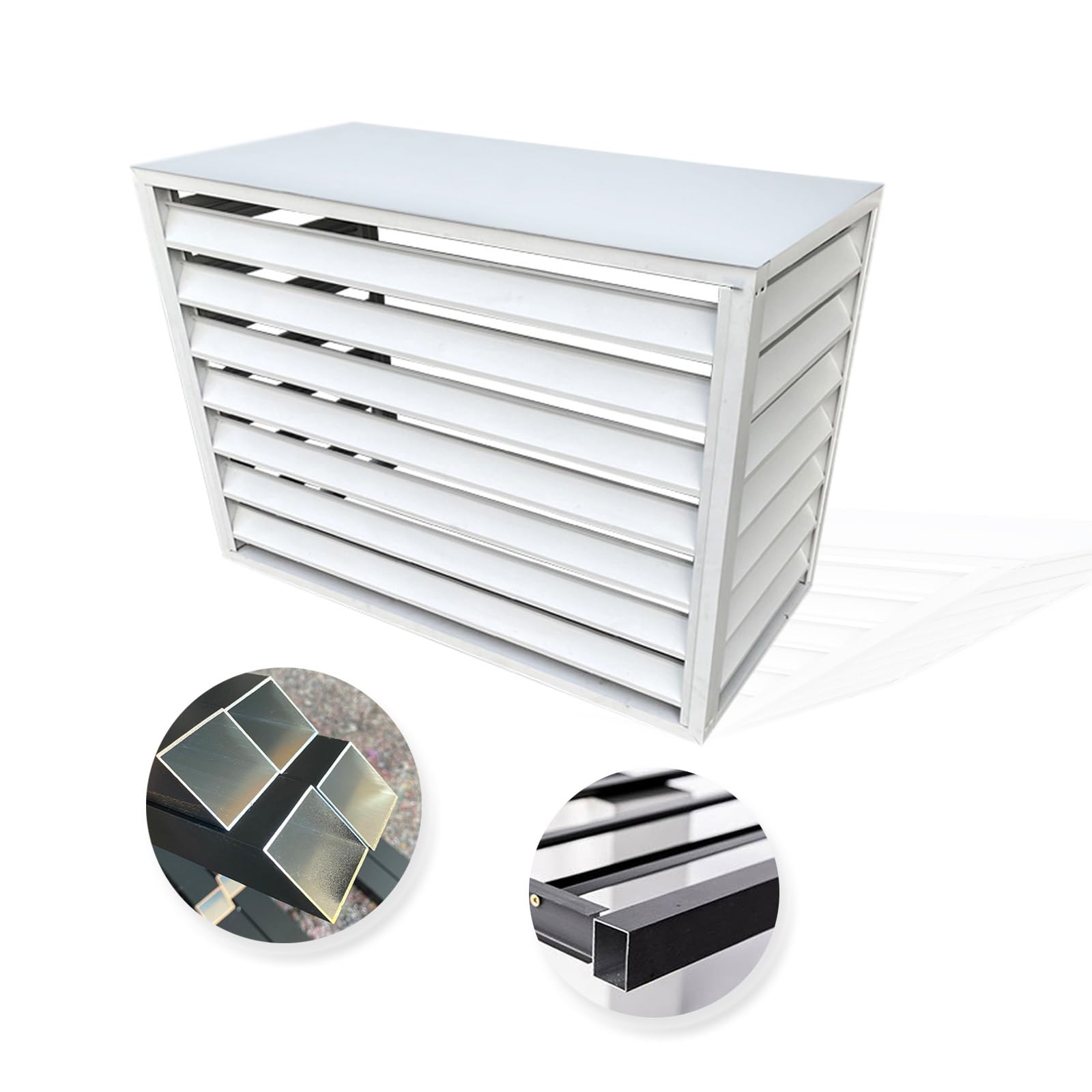 QYMYOZ Outdoor Portable Air Conditioner Cover Protective Screen Grille Enclosure for Improved Durability Weather Resistance and Aesthetic Enhancement