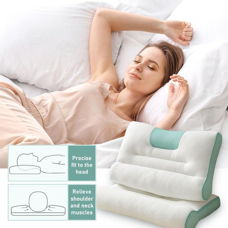 Miniatura 6 de Almohada 4D transpirable para el cuidado del cuello, almohada súper ergonómica 2024, almohada de apoyo para el cuello y los hombros para todas las