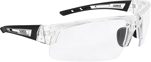 DEWALT DPG100T-1D Crosscut Gafas de seguridad - Medio marco translúcido - Lente transparente - ANSI Z87.1+ - 1 par