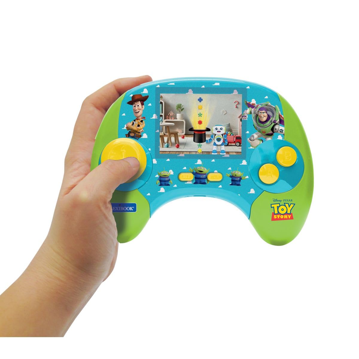 Lexibook, Disney Toy Story, Consola Educativa Power Console®, Consola Bilingüe Que Habla, 100 Actividades en Inglés y Español, Pantalla LCD a Color de 2.8", Juegos de Aprendizaje, Azul, JCG100TSi2LXB