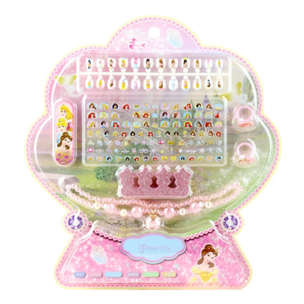 ISABELLA MOON 120Pcs Children Acrylic Fake Nails Press on Pre-glue Full Cover Glitter Color Rainbow Unicorn Mermaid Kids Stick On False Nail Art Kits Set Girls Birthday Gift (Set02)