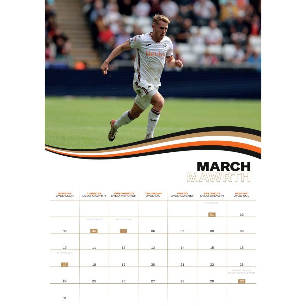 2025 Calendar Swansea City AFC Month to View A3 Football Calendar Official Product - Image 2