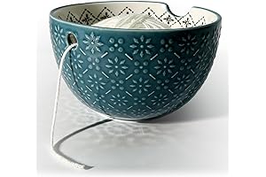 Yarn Bowls for Crocheting with 3D Cat Relief Pattern