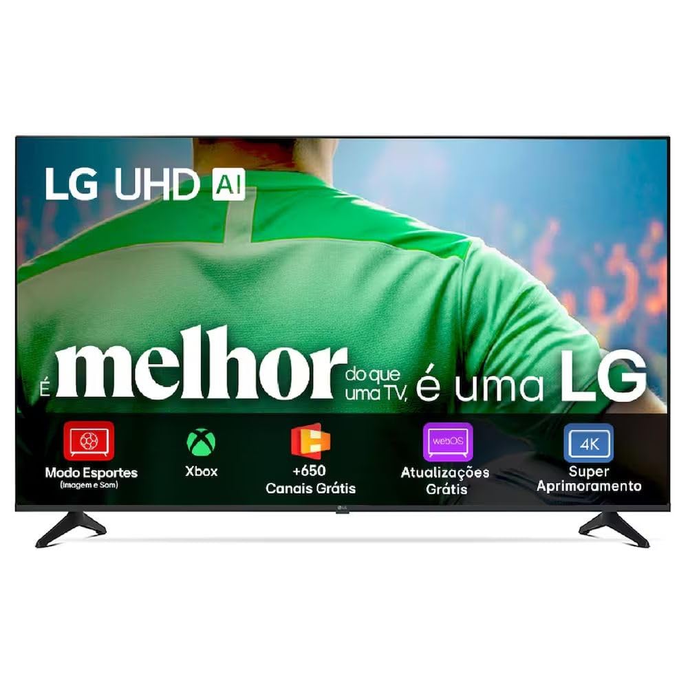 Smart TV LG UHD AI UA75 43 polegadas HDR10 Pro Processador α7 AI