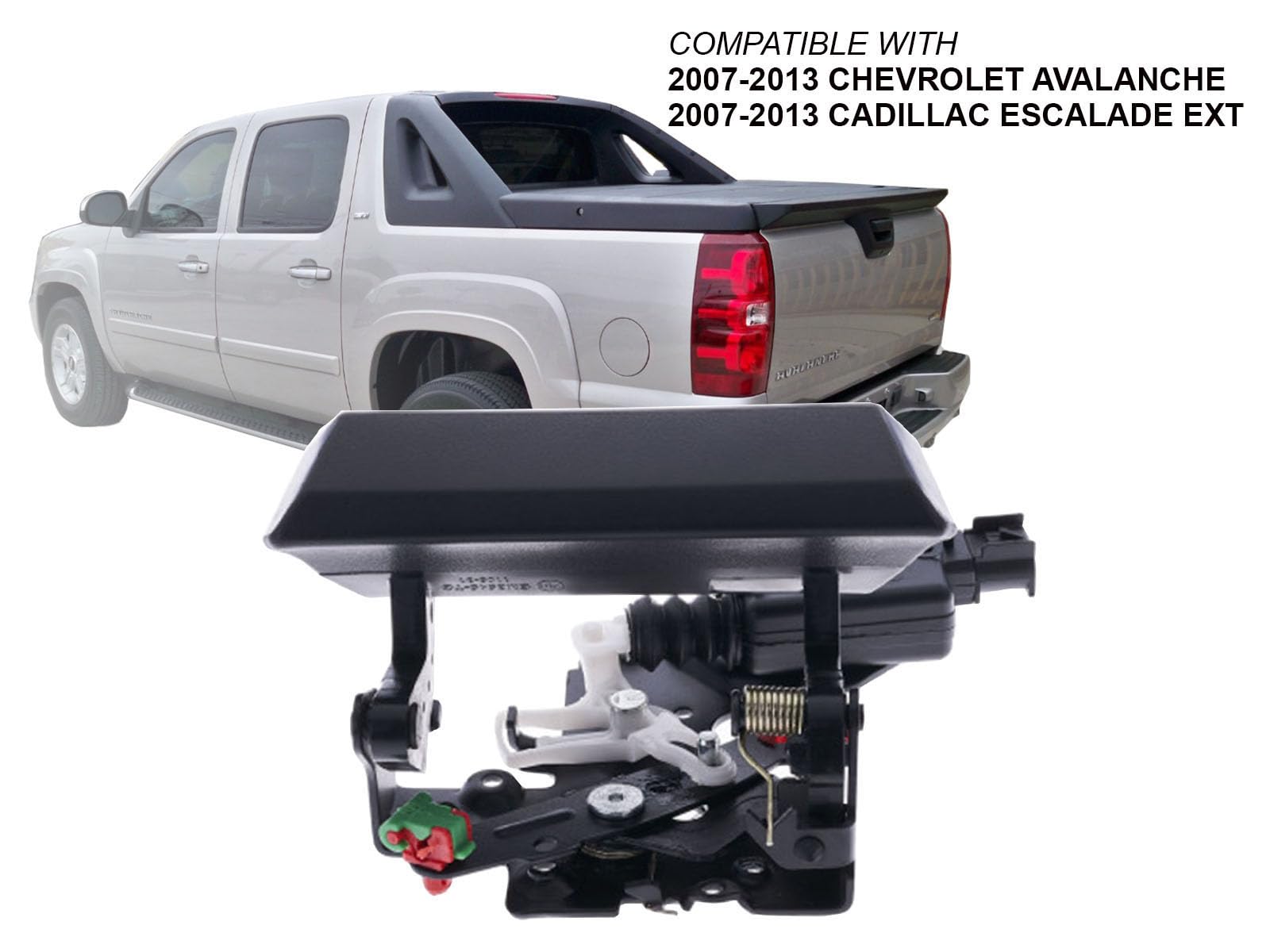Replacement Tailgate Handle For 2002-2006 Chevy Avalanche 1500/2500 - Black Textured (Fits OEM #19209650) - View #11