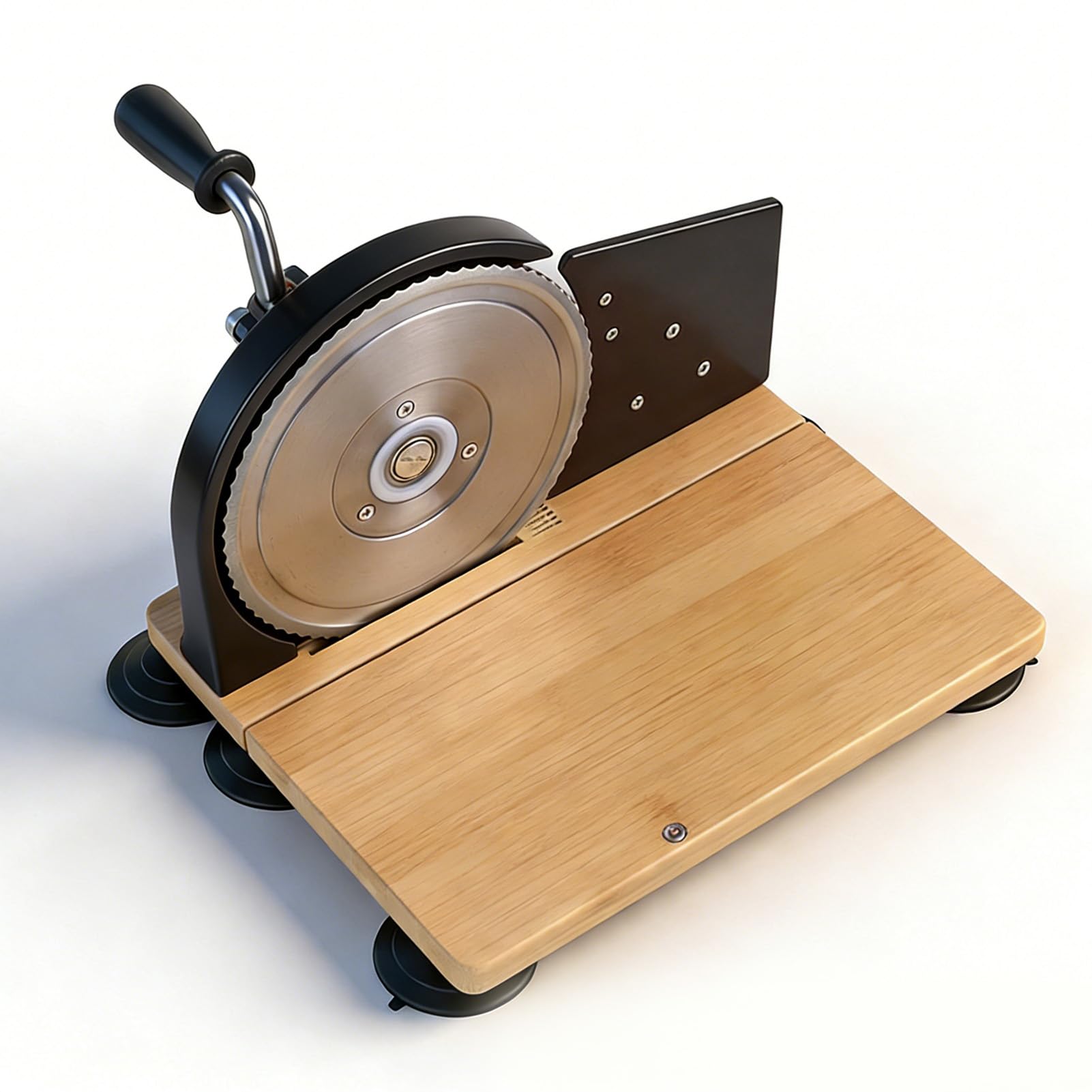 Naroote Cortador de Pan Manual, Herramienta de Corte de Espesor Ajustable con Manivela, Máquina de Corte Uniforme de Acero Inoxidable con Diseño Compacto y Estable, Ideal para Masa Madre y Cocina