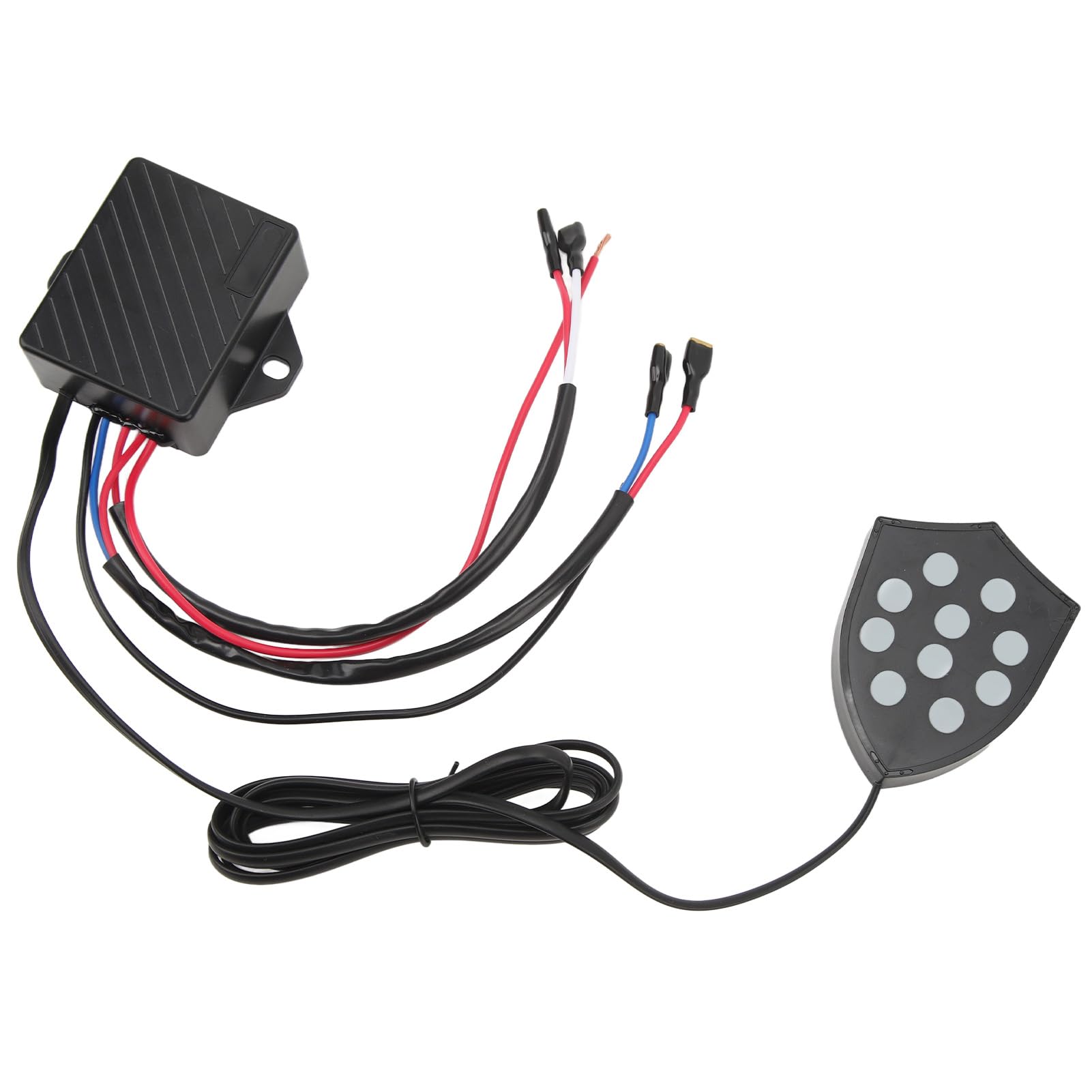 Aramox Clacson Elettronico, Clacson Auto 150dB con Telecomando Universale 12V, Compatibile Berline Camion SUV, Regolatore 10 Suoni Musicali, Modello YC102350-BK