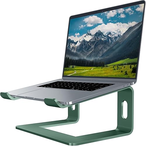 Miniatura 8 de Orionstar Soporte portátil de aluminio para laptop compatible con Apple Mac MacBook Air Pro de 10 a 156 pulgadas soporte ergonómico desmontable gris