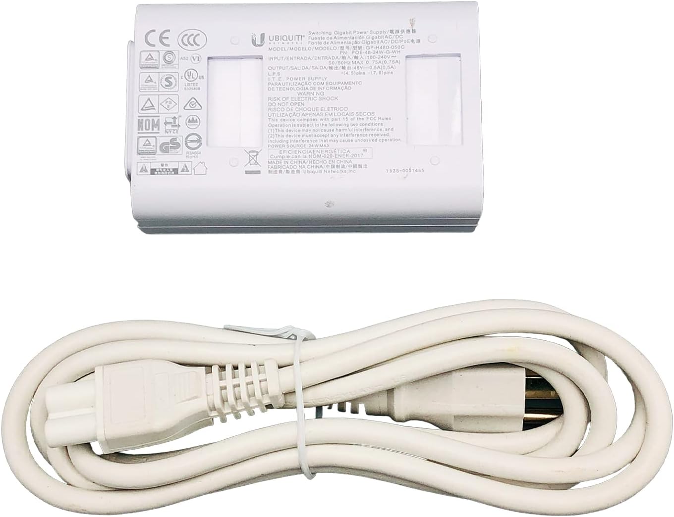 Amazon.com: Ubiquiti GP-H480-050G 24W 48V 0.5A Switching Gigabit Power ...